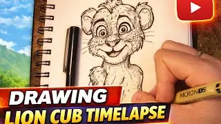 Drawing Lion Cub Timelapse 