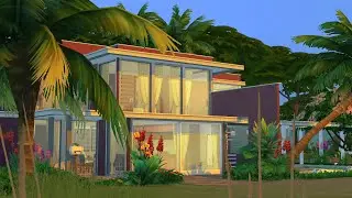Exotic Villa 🌴 Lush Landscape | Stop Motion Sims 4 | No CC