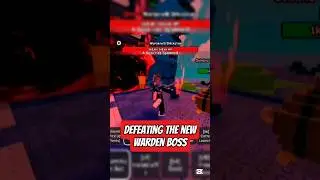 DEFEATING WARDEN BOSS IN PVB! #roblox #plantsvsbrainrots #shorts