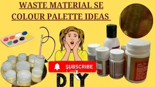 Waste plastic bottle se colour paletter Bnaye😨 || #vaisuDIYancraft #recycle #reuse #diy 