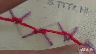 Three different stitches(Rais ed chevron,ermine,square boss) stitch
