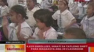 BT: 4,839 enrollees sa QC, hinati sa 3 shift para magkasya ang 39 classrooms