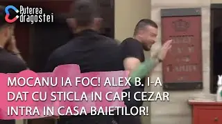 Puterea dragostei - Mocanu ia foc! Alex B. i-a dat cu sticla in cap! Cezar intra in casa baietilor!