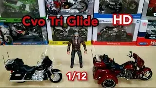 Maisto 1/12 Cvo Tri Glide 2021 vs FLHTK Electra Glide 2013