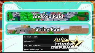 WORLD 2 RAIDS (CHALLENGE) - GRIND/CARRIES | Roblox All Star Tower Defense
