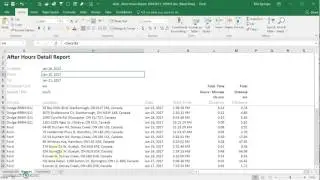Geotab After Hours Report - Explanation