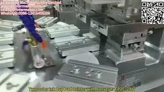 Two-color Ink Cup Pad Printer with conveyer EP2C-200T