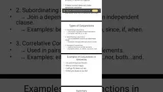 What is conjunction and it's types #Conjunction 