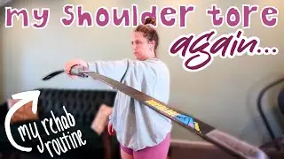 my new rehab routine ft. my torn shoulder, hyper mobility program & lower body strength // VLOG