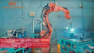 QJAR robot in the QJ motorcycle frame production line/welding and pipe bending