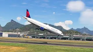 Best Pilot Skill When Landing Boeing 777 Landing At Miami Airport