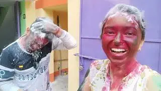 Holi celebration day-2✌️💚❤️💛💙