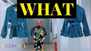 My try-on video 1, Part 7, DKNY DENIM JACKET workout routine. ( With AIs messing around.)