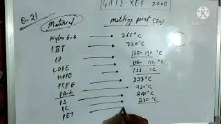 GATE XE-F 2008 Part-2 theory (Polymer Science//Gate Engineering Science)