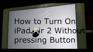 How to turn on iPad Air 2 without pressing and holding the Sleep/Wake button