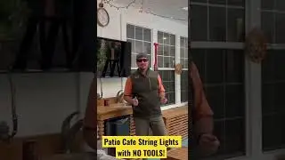 HOW TO Install Patio Cafe String Lights with NO TOOLS!