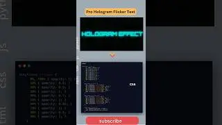Sci-Fi Hologram Text in Just 60 Seconds! 👨&zwj;💻🔮