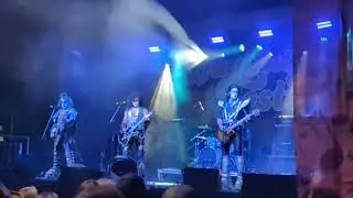Tribute to hard rock legendary band KISS by Destroyer band in Downtown Kitchener Ontario Canada.