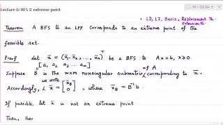 Operations Research Lecture 6 (Basic Feasible Solution=Extreme Point)| IIT BHU