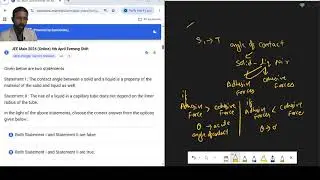 JEE MAIN PYQ: 22 angle of contact and capillary effect