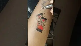 🤯😳Easy to Make 😈 Demon Slayer Temporary Tattoo 🖊️💥