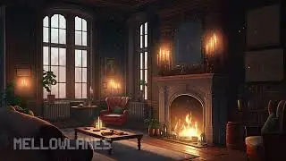 Vtuber Background Animated | Cosy Gothic Livingroom | Looped Vtuber Twitch Stream Overlay