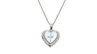 Michael Anthony Jewelry Cross Heart Locket with Chain
