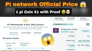 Pi network Coin Price On Coinranking.com | 1 Pi Coin $1 With proof 🤑😱 | Pi Network