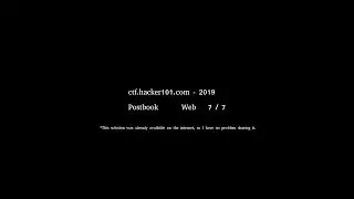 Postbook - Web Hacker101 CTF - 2019