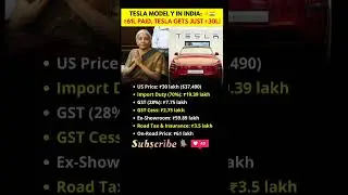 Tesla Model Y in India: ₹61 Lakh Paid, Tesla Gets Only ₹30 Lakh! ⚡🇮🇳 #tesla