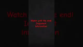 Watch until the end! Important information #entertainment #tfs #gaming #information #viral