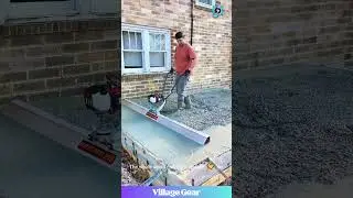 How is This SO SMOOTH?! 😂 This Concrete Screed is My New Favorite Satisfying Tool! #concrete