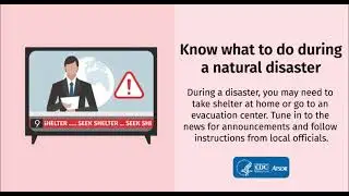 know what to do during a natural disaster