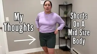 Honest Review- stretch twill shorts on a MID SIZE BODY