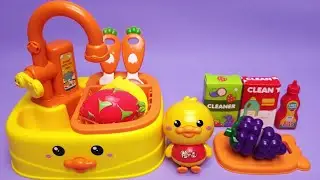 5 Minutes Satisfying with Unboxing Yellow Duckbill Baby Dish Washer Playset ASMR ( No Music)