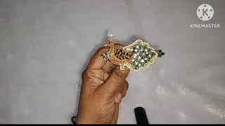 Beautiful hair clip making#order dispached#diy thread bangles#