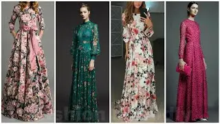 Simple gown designs 2019 || Latest simple floral gown designs - Fashion Friendly