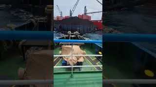 Assist kawan yang mau cast off#tugboat#batubara#kapalbesi