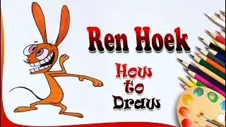 How to Draw Ren Hoek || The Ren & Stimpy Show || Easy drawing