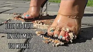 ASMR 🔊 | Jelly Pie Stomp 🥧 | Tapping & Insole Crushing in Clear Sandal Heels 👠 