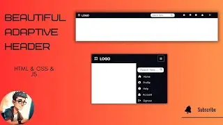 Beautiful and adaptive header for website