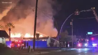 Crews fight first-alarm structure fire in Phoenix