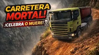 🚧 Camión pesado en carretera de tierra EXTREMA | Ruta mortal