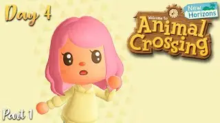 ACNH Day 4 ♡ Got the shop, museum and new houses built! (Part 1/2)