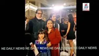 Indian teenager Esther Hnamte meets Bollywood legend Amitabh Bachchan at Antilia in Mumbai.