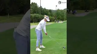 Watching a long hitter's swing is part of the fun of golf! Nanna Koerstz Madsen from Denmark.
