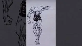 Day 32 drawing challenge || drawing jack hanma #baki | body builder drawing #1000daydrawingchallenge