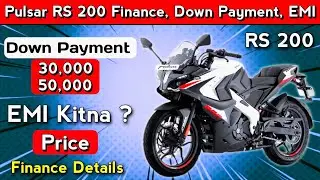 Bajaj Pulsar RS 200 Price, Down Payment EMI Finance Details | Rider By SKF