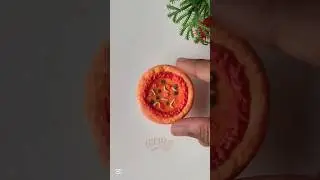 DIY Miniature Clay Food Craft | Pizza Making Ideas with Clay #pizza #diy #miniature #clay #shorts