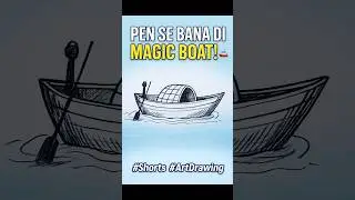 Magic of Pen Art! Boat Drawing That Feels Alive 🚤✨#artshorts #sketch #pencildrawing #BoatDrawing